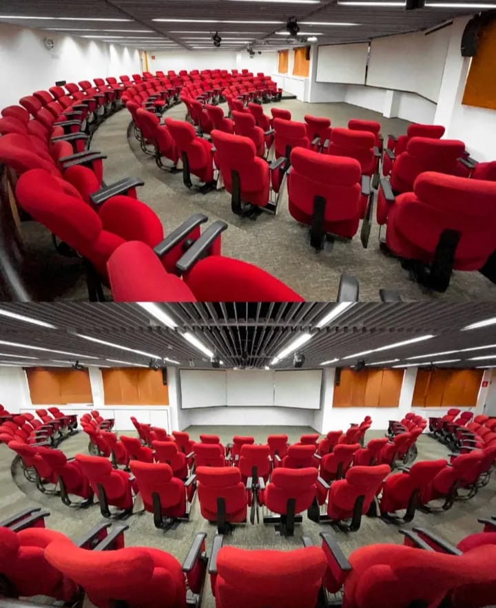 Auditório para palestras e terapias em grupo